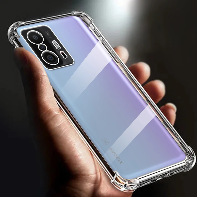 

Thickened Airbag Shockproof Clear Soft Tpu Phone Case For Xiaomi 11T case Transparent Back Cover for Mi 11 T pro funda cases