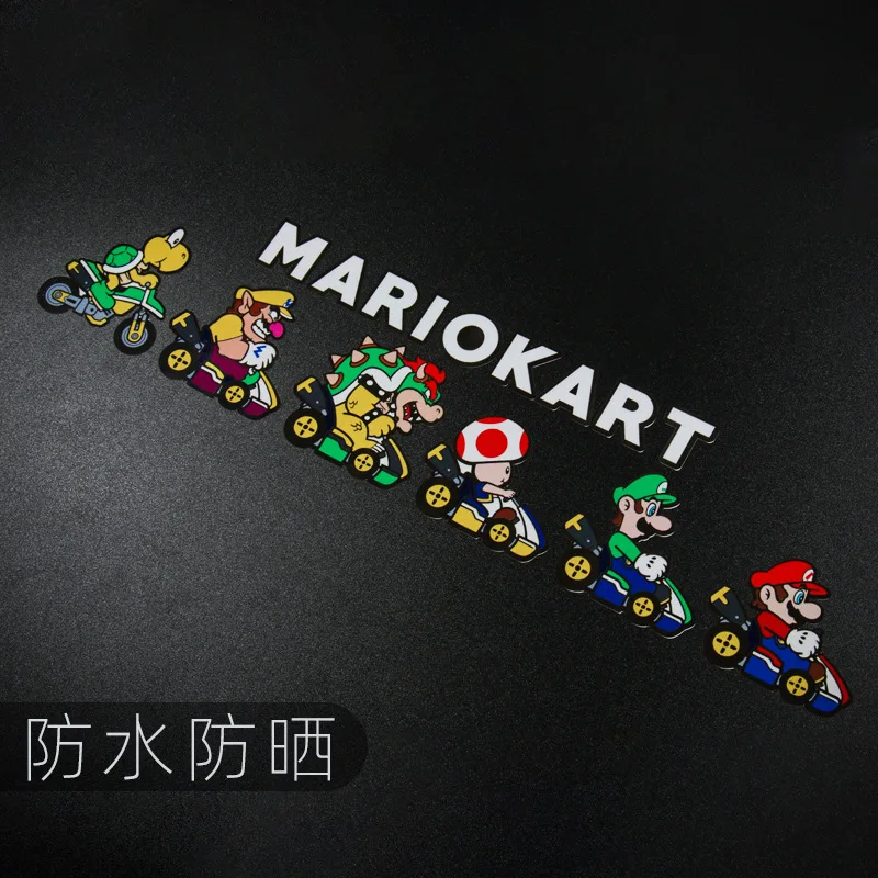 Super Mario Cartoon Aufkleber Spielzeug Anime Peripherie Auto Kratzer Okklusion reflektierende Aufkleber Kinderzimmer Aufkleber Spielzeug Geschenk
