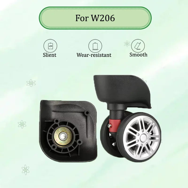 

Износостойкие колеса для багажа W-206, 360 градусов ° Вращающиеся колесики из ТПУ со стальным сердечником для ремонта чемоданов (универсальные)