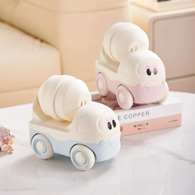 Blue and pink cartoon cute stirring truck piggy bank can access piggy bank Household tabletop decoration children  birthday gift