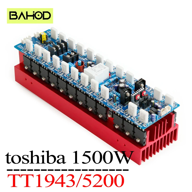 toshiba 1500W Mono Power Amplifier Board High-Power TT1943/5200 12 Pairs Low Noise Low Distortion HIFI Audio Amplifier Module