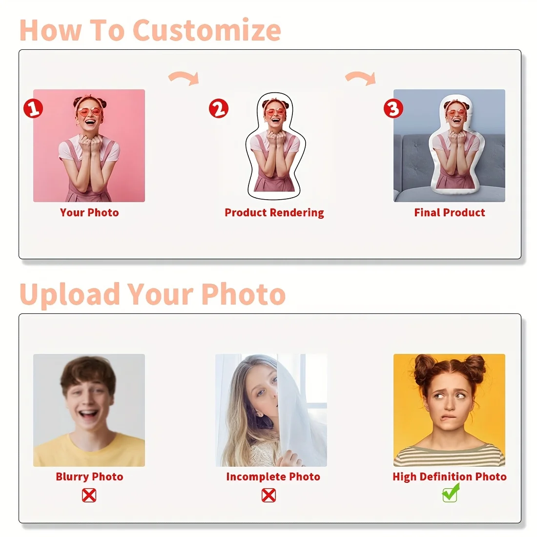 وسائد بورتريه غريب الأطوار مخصصة مع أغطية مطبوعة على الوجهين تجعل الهدية المثالية لأعياد الميلاد أو الاحتفالات الاحتفالية #4