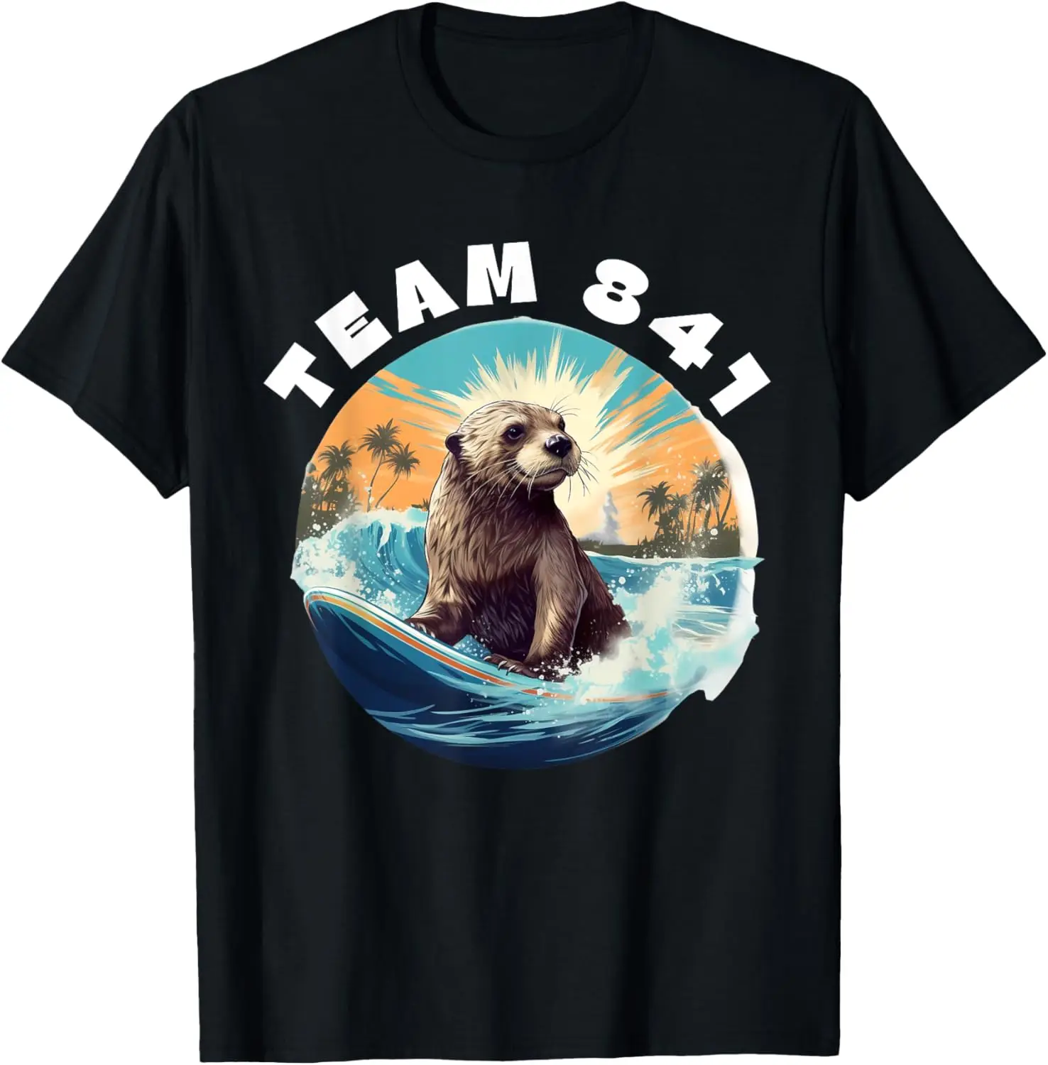 Surfing Otter 841 Shirt Otter Team 841 California Otter Surf T-Shirt