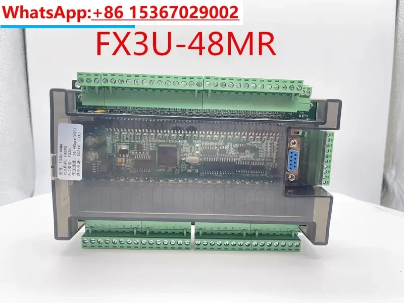 High speed FX3U-48MR/48MT 24 input 24 output 6 analog input 2 analog output industrial control board with RTU CAN communication