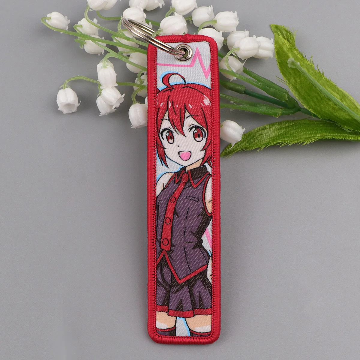 

1pcs Singer Idol Embroidered Keys Tag Cute Girl Keychains For Motorcycles Backpack Fashion Jewelry Key Ring Accessories