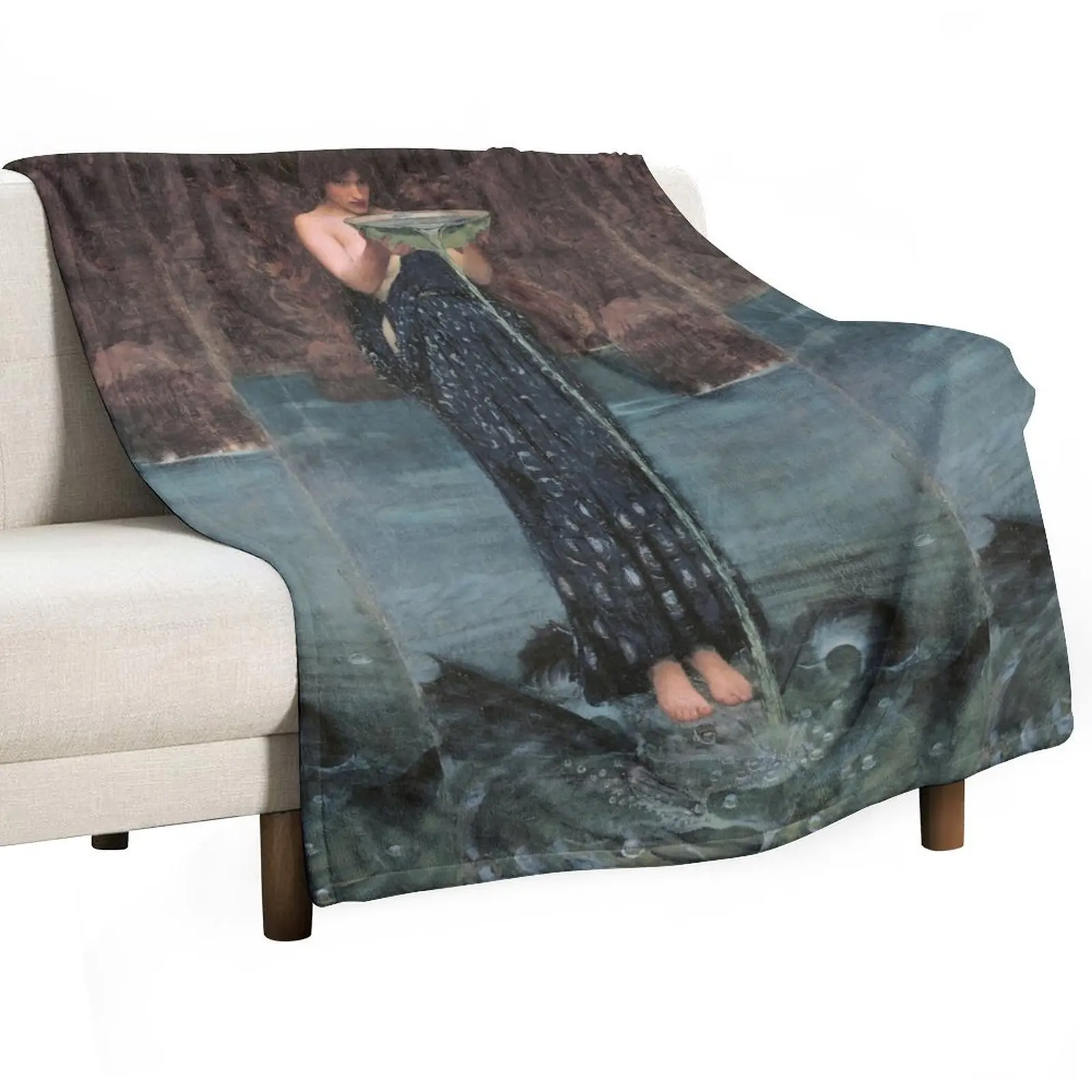 Circe Invidiosa - John William Waterhouse Throw Blanket Giant Sofa Bed Fashionable Blankets