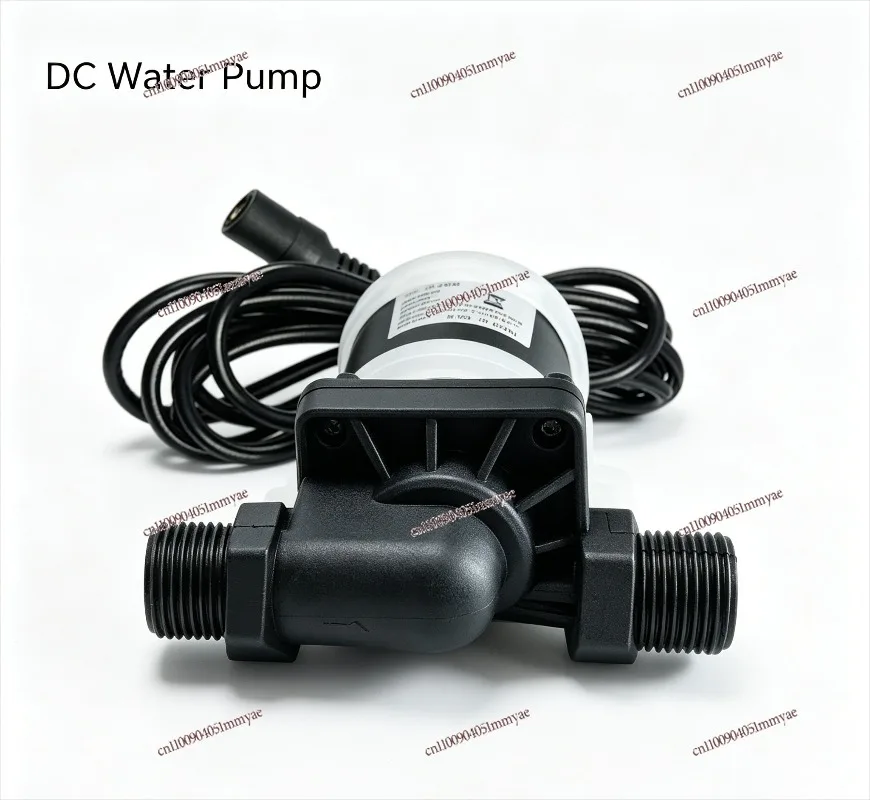 12V 24V DC Brushless Water Pump, High Lift Circulation Pump 4 Port High Temperature Resistant for Cooling Heating System