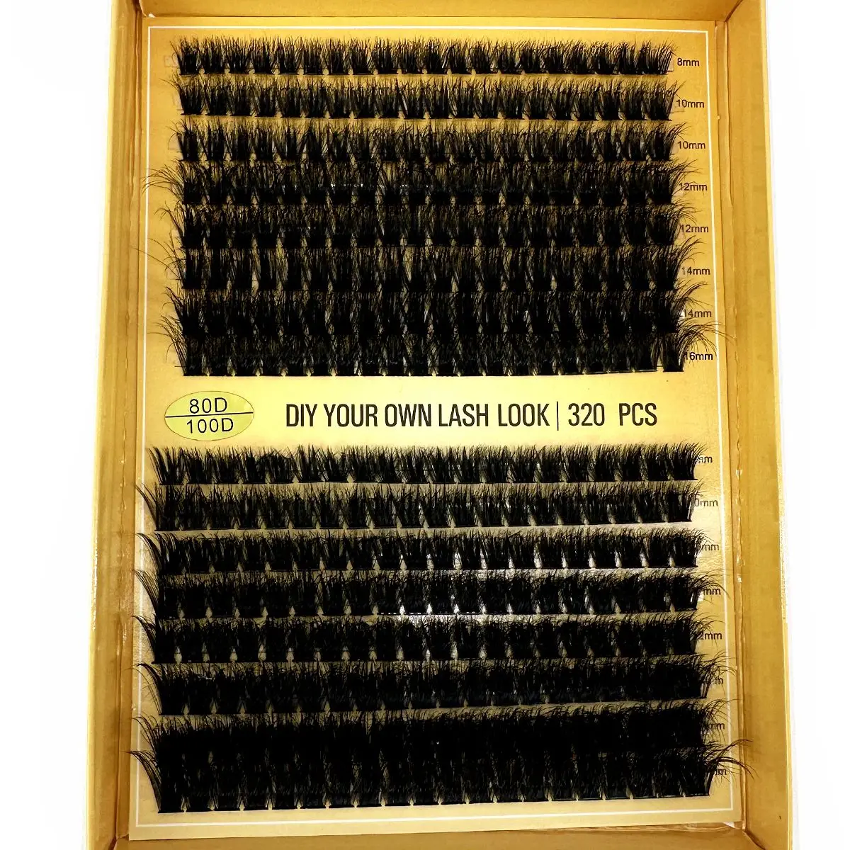 320Ps DIY 5D Fluffy Lash Clusters 60D 80D 100D Dicke Wimpern Cluster D/DD Curl Wispy Einzelne Wimpern 9-16mm Wimpern Verlängerung – Detail 21
