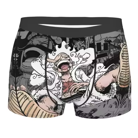 Man Luffy Gear One Piece Boxers Funny Underwear Boxer Underpants