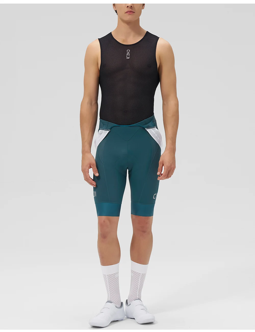 Cheji Herren-Radlerhose mit Trägern – Detail 16
