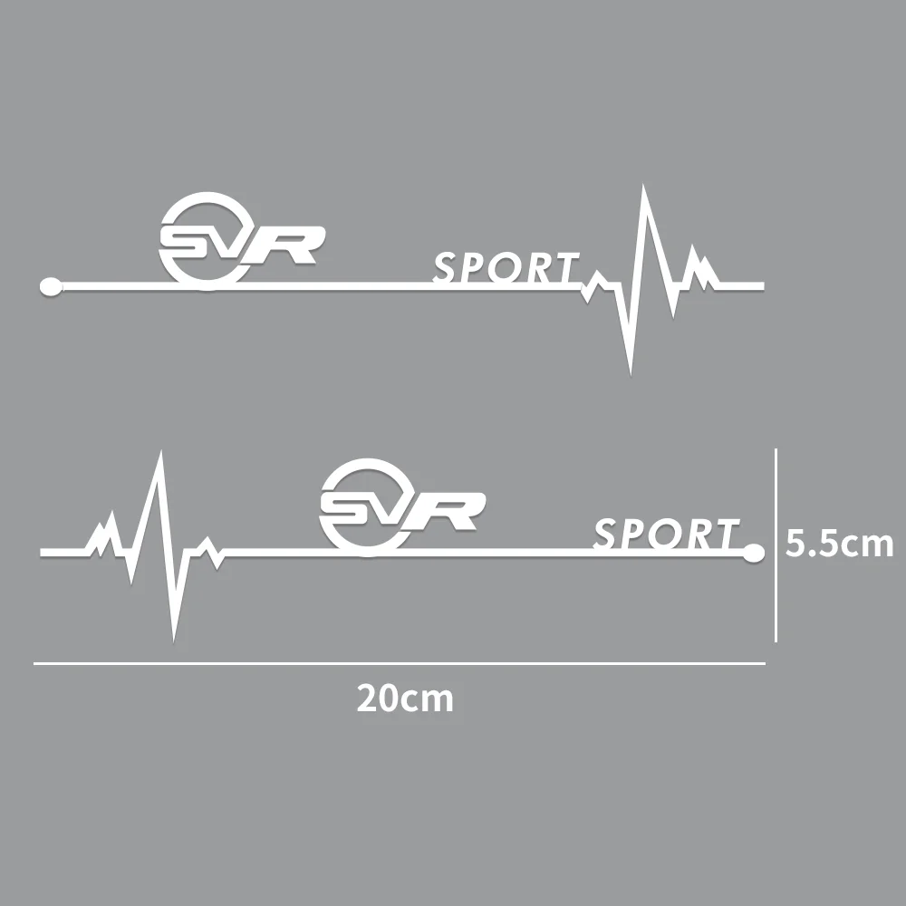 랜드로버 SVR 디스커버리 이보크 디펜더 레인지로버용 자동차 사이드 윈도우 스티커, 자동차 장식 필름 데칼 액세서리, 20x5.5cm, 2 개