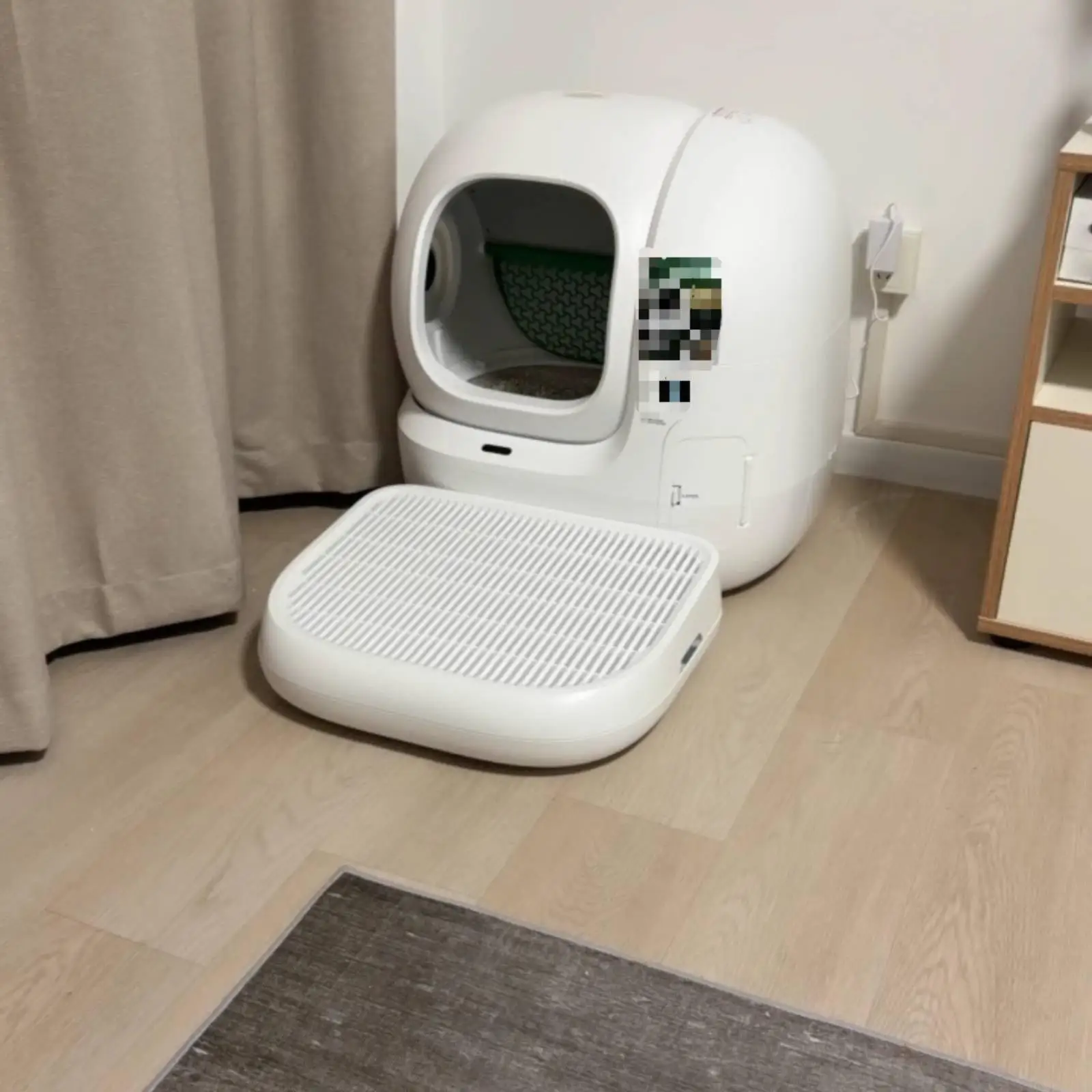 Cat Litter Mat Trap Panel with 6mm Hole Design for Feline Toilet Area Compatible with Covered Litter Box