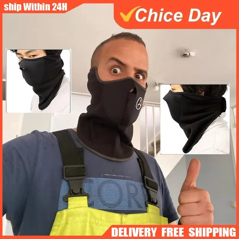 Winter Motorcycle Fleece Thermal Face Mask Balaclava Windproof Keep Warm Riding Face Shield Winter Outdoor Sports Masks