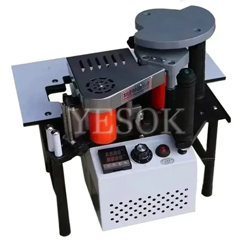 Small Manual Edge Banding Machine 220V/1200W Double Side Gluing Portable Edge Bander Woodworking Equipment 22KG