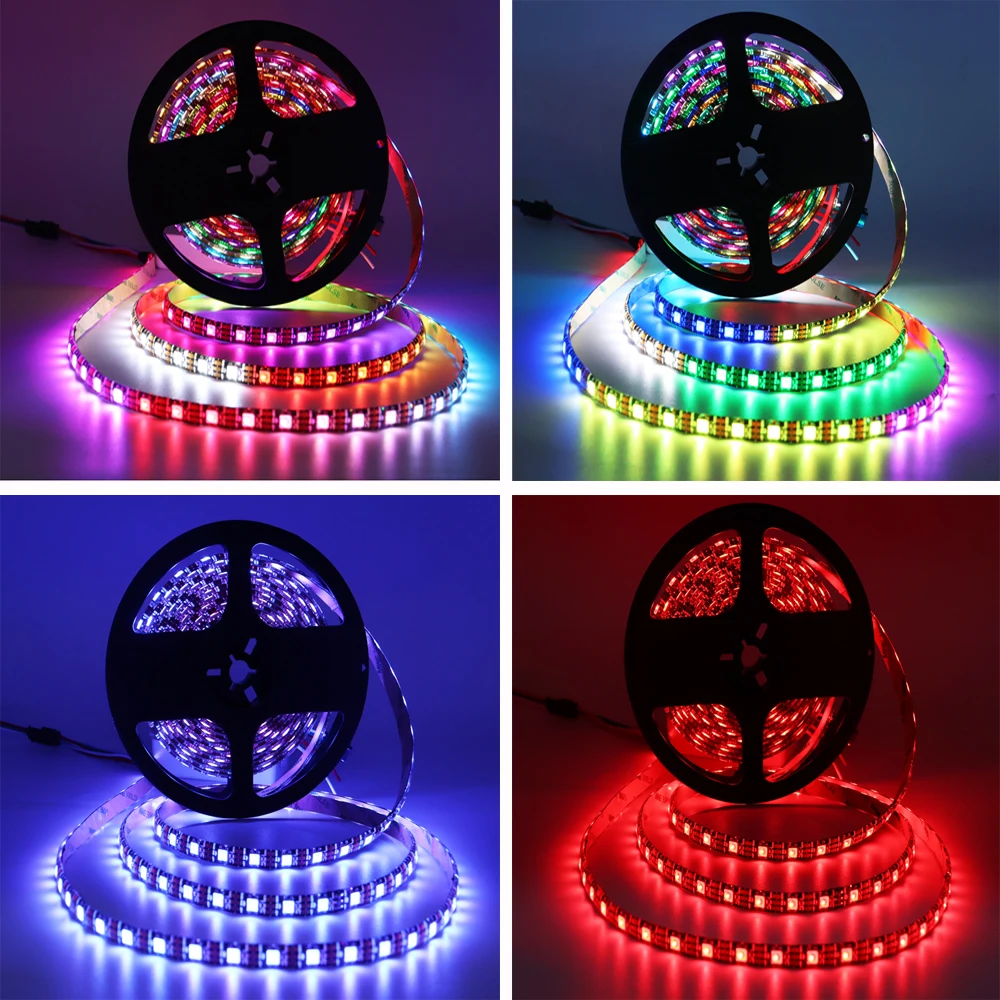 DC5V SK6812 RGBW(Similar WS2812B) 4 In 1 30/60/144 Leds/Pixels/m Individual Addressable Led Strip Light 1-5M IP30/IP65/IP67