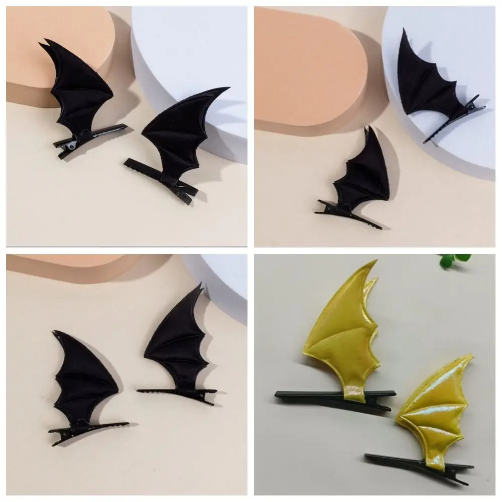 Creative Halloween Party Wear Devil Hair Clip Cosplay Props Punk Bat Wing Barrette Gothic Headdress Head Decor Kids