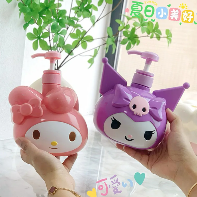 Kawaii Sanrio Travel Bottles Kuromi My Melody Cute Anime Liquid Hand Soap Shampoos Body Wash Dispenser Bottle Toys Girls Gifts