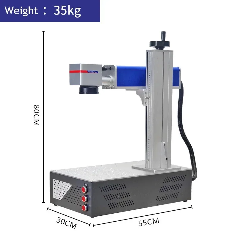 Fiber Laser Marking Machine 20W 30W 50W Rotary Axis Stainless Steel Metal Engraver For Jewelry Silver Repair Tool