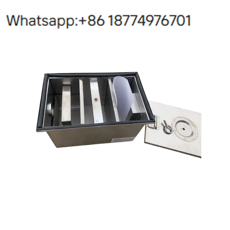 

Commercial Kitchen Stainless Steel Sink Buried Oil Water Separator Grease Trap Interceptor Internal Filter Hotels Restaurants