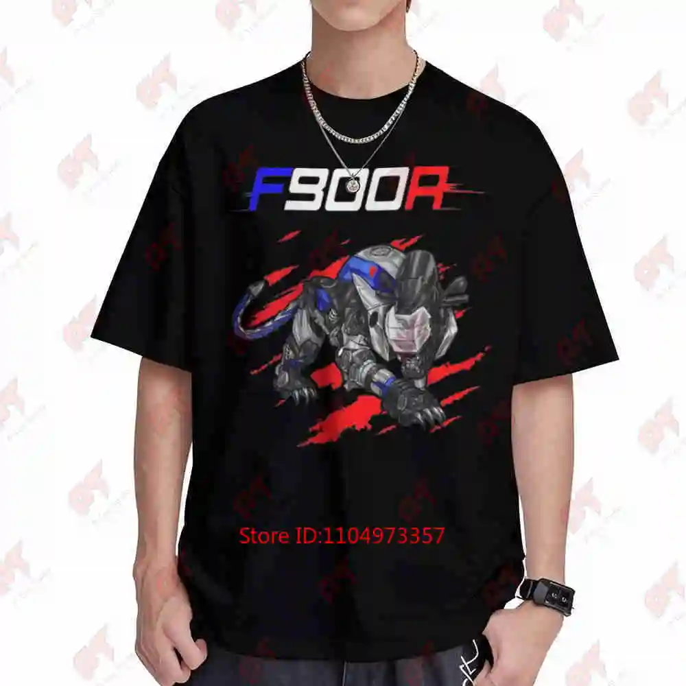 F900R Panther Motorcycle Logo Short Sleeve Tee 100% Cotton T-Shirt