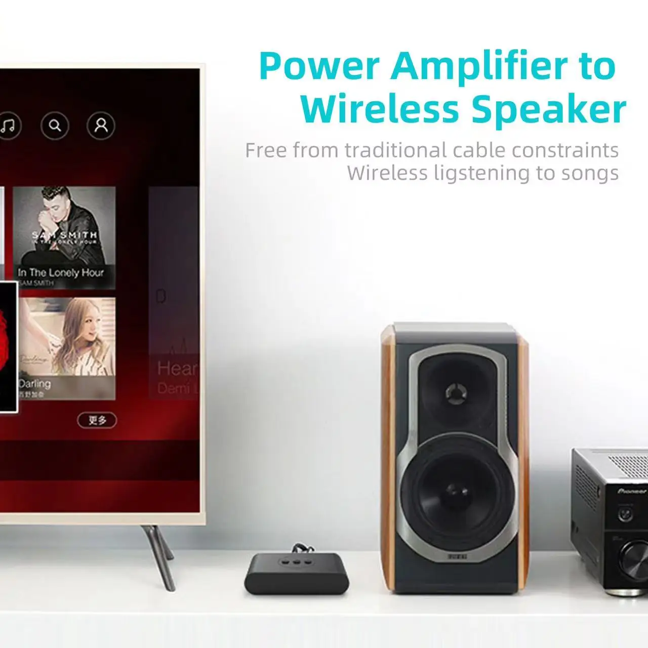 B21 NFC Bluetooth Music Receiver Car Hands Free Support USB Flash Drive Playback Dual Output One Tow Two Audio Receiver 3.5 AUX