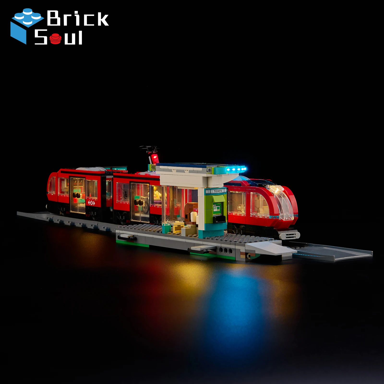 LED Light Kit For Downtown Streetcar and Station 60423 DIY Toys Set (Not Included Building Blocks)