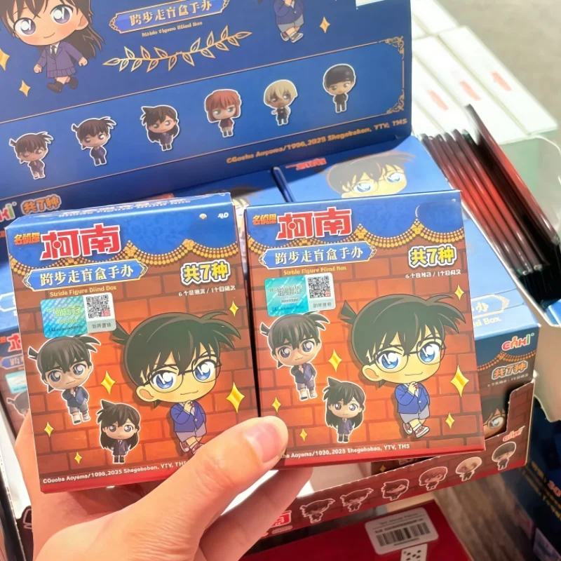 Nuevo producto en Stock, caja ciega portátil de la serie Detective Conan Step By Step con nombre auténtico, adorno de muñeca de Anime Kudo Shinichi