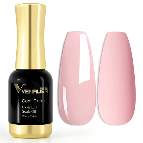 Imagen 2 del producto Venalisa-esmalte de Gel para uñas, barniz de Gel de platino de alta calidad, capa superior templada, efecto brillante, Color Natural Rosa Nude, 12ml