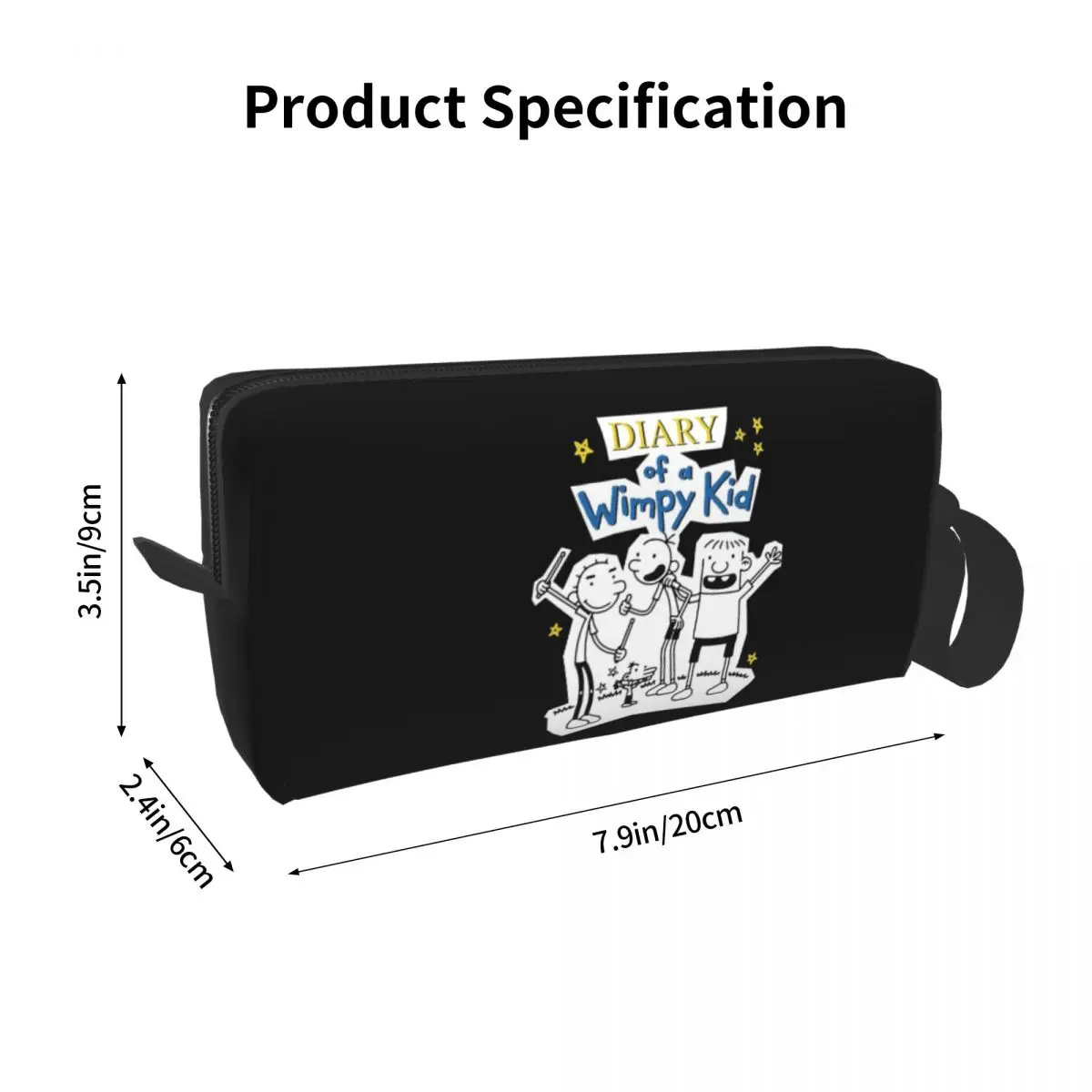 Diary Of A Wimpy Kid Group Makeup Bag Cosmetic Organizer Storage Dopp Kit for Women Beauty Travel Pencil Case