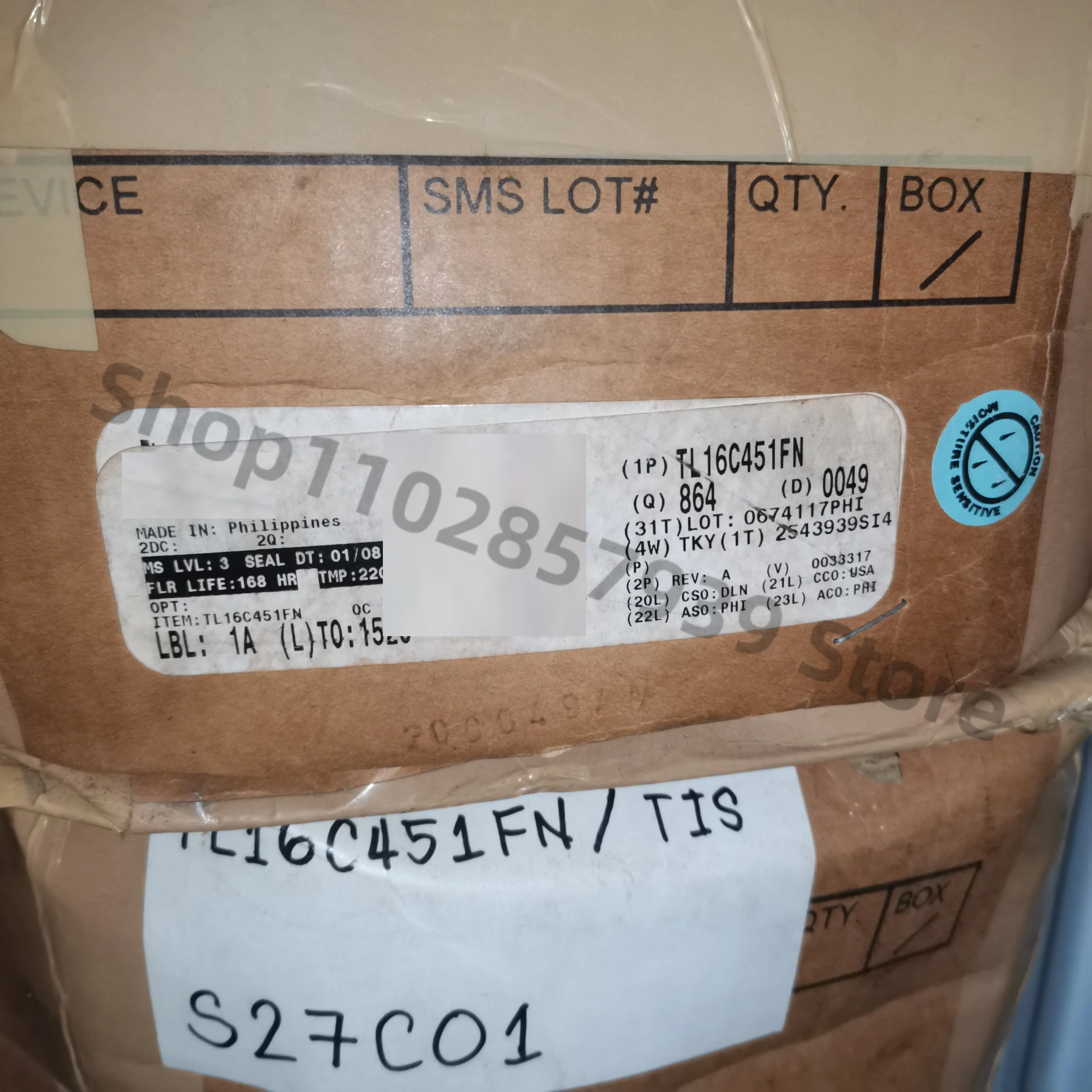 

TL16C451FN PLCC 68 2PCS/LOT Original in stock, free shipping