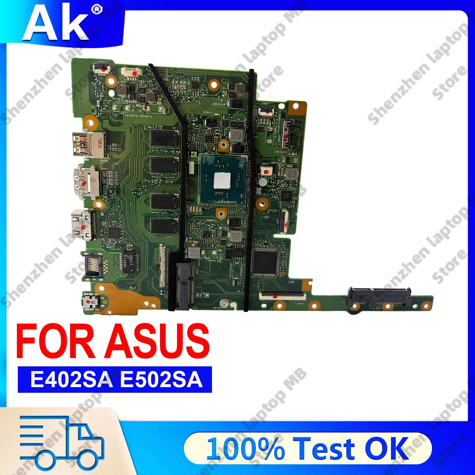 E402SA E502SA Laptop Motherboard For ASUS EeeBook r417s E502S E402S F502SA L502SA L402SA Mainboard With Celeron CPU 100% test OK