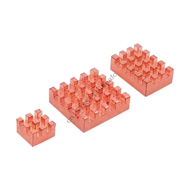 

594F 3Pcs/Set Copper Heatsinks Highly Efficiency Heat Sink Pads For RV2 Board Quick Heat Dissipation