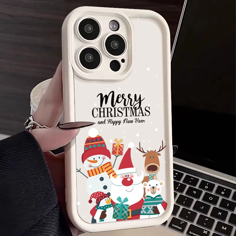 Christmas Pattern Phone Case For Xiaomi Redmi Note 14 Cases Redmi Note 13 12 11 Pro Plus 12S 11S 10S 10 Redmi 14C 13C 12C Cover