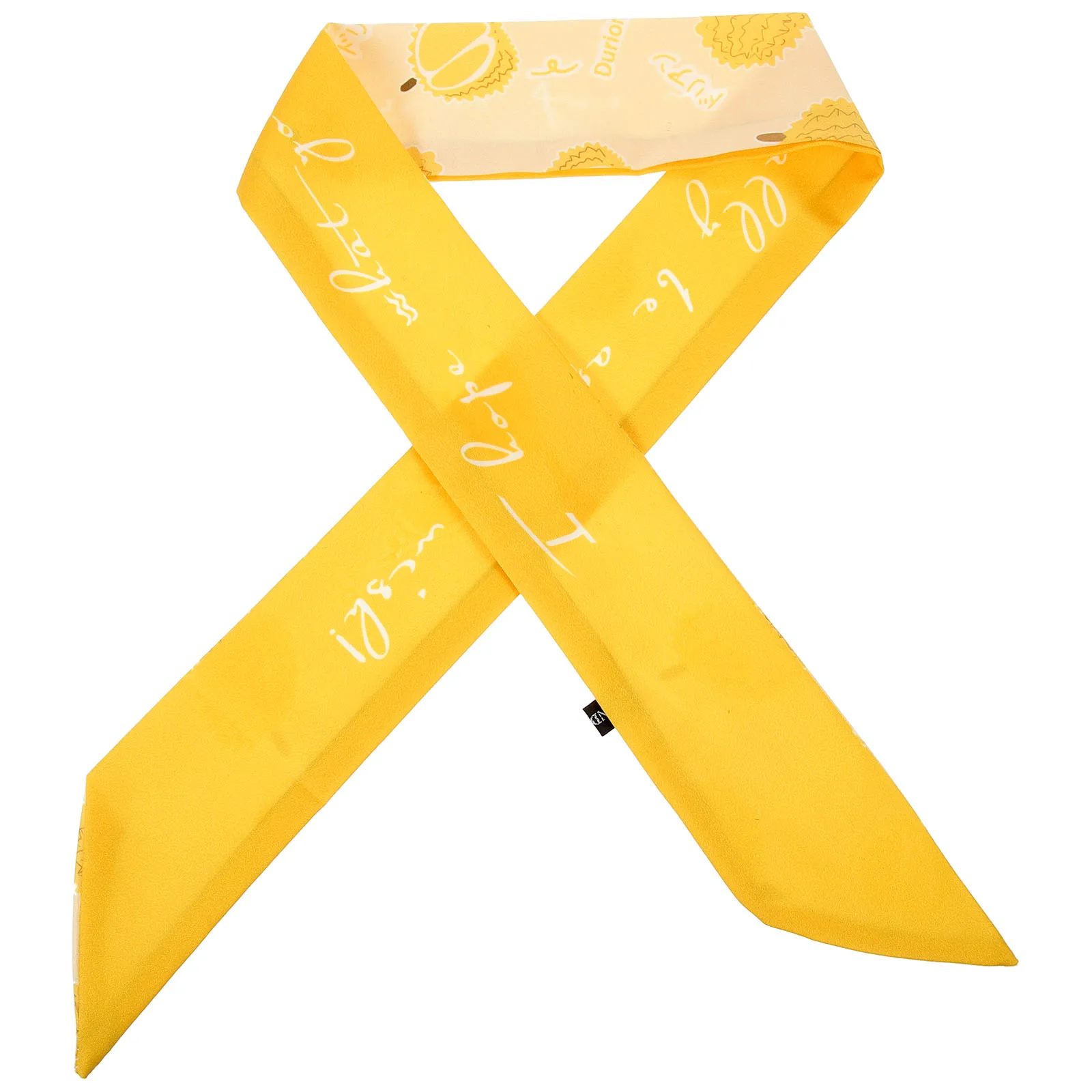 

1pc Fashion Silk Scarf Fruit Print Creative Neckerchief Elegant Headscarf Breathable Lightweight Wrap Shawl Hair Tie Belt