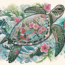 DIY Sea turtle Special Shape Diamond Art Kits for Beginners, Diamond Art Painting Kits for Adults，for Home Wall Decoration Gift