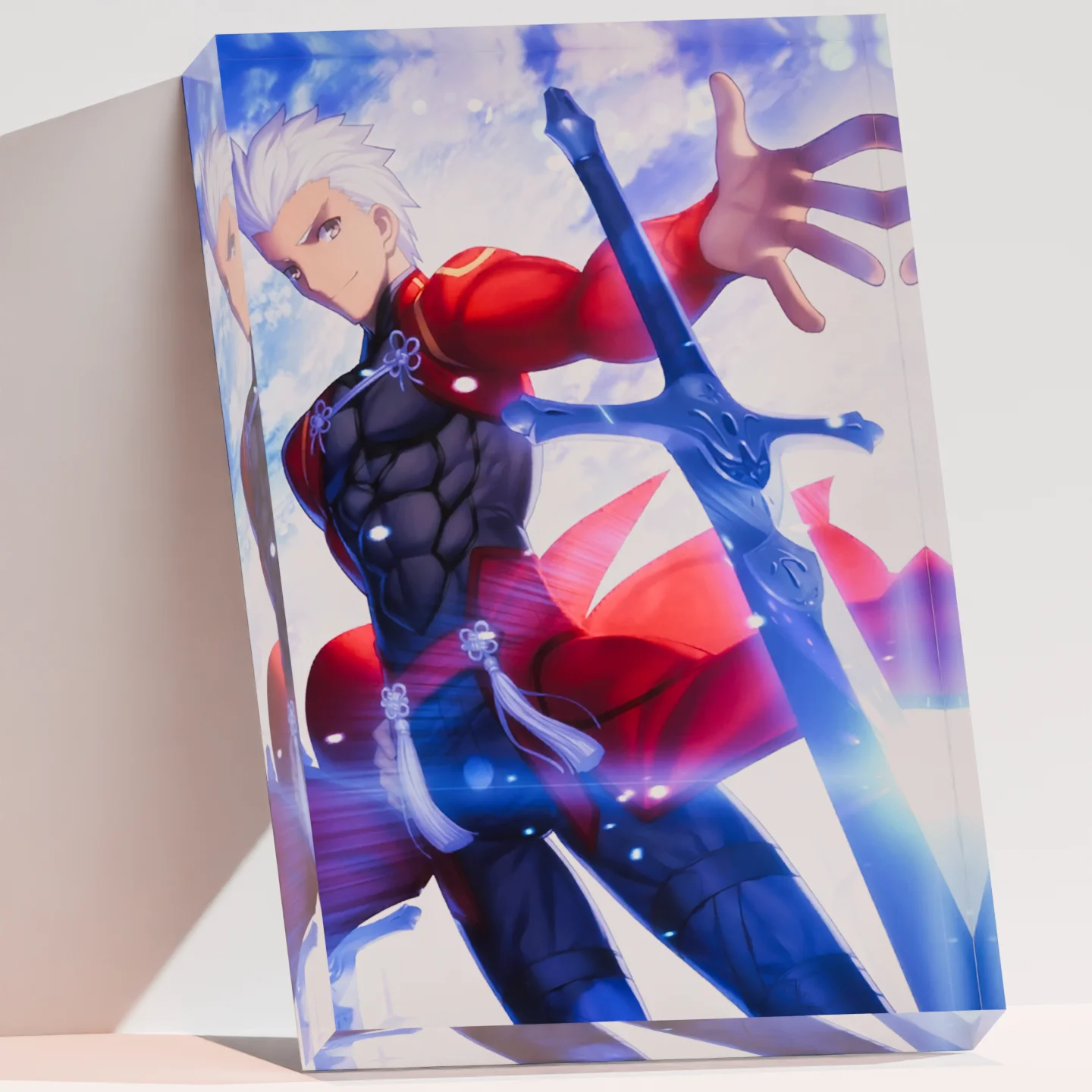 Fate Stay Night FGO Archer Emiya Shirou Clear Acrylic Block Anime Goods Desktop Ornament Anime Desk Decor Collection Gift
