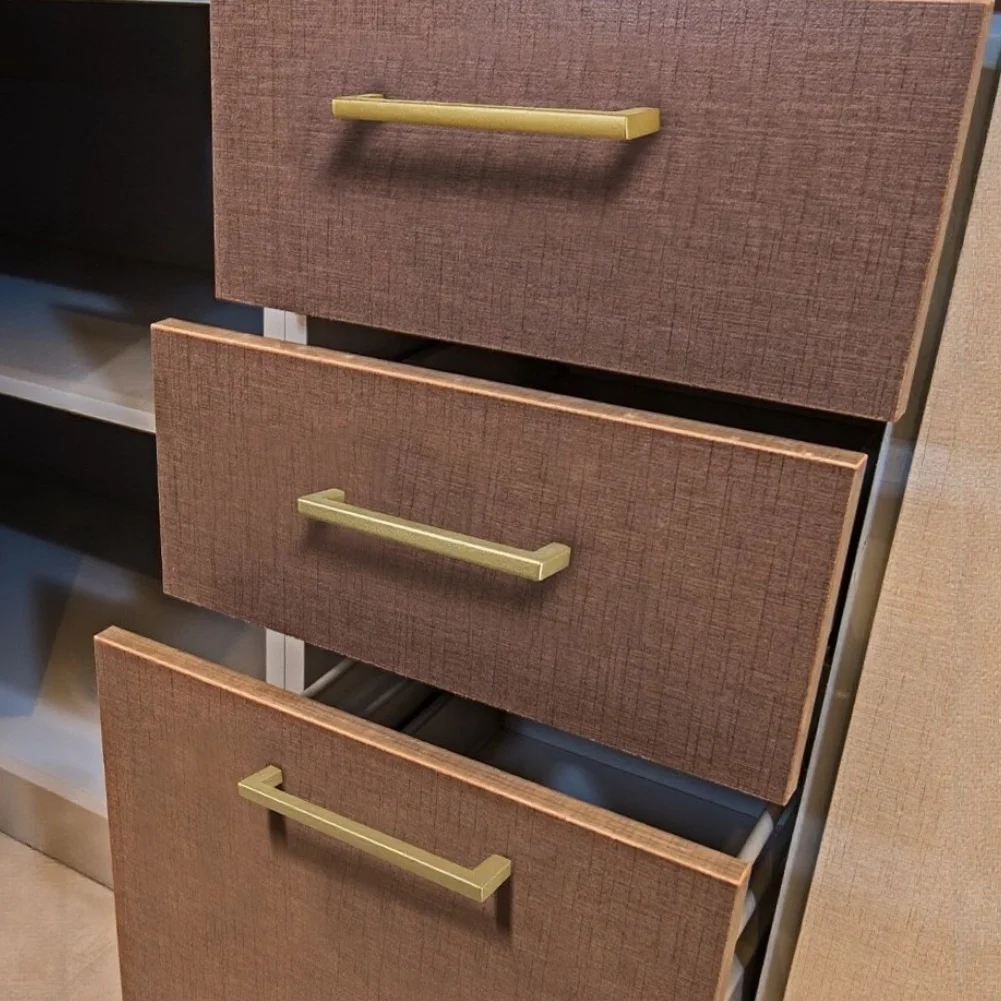 For Champagne Gold 5 Inch Cabinet Pulls Aluminum Alloy 128 mm Center to Center for Kitchen Bathroom Vanities and Furniture Use