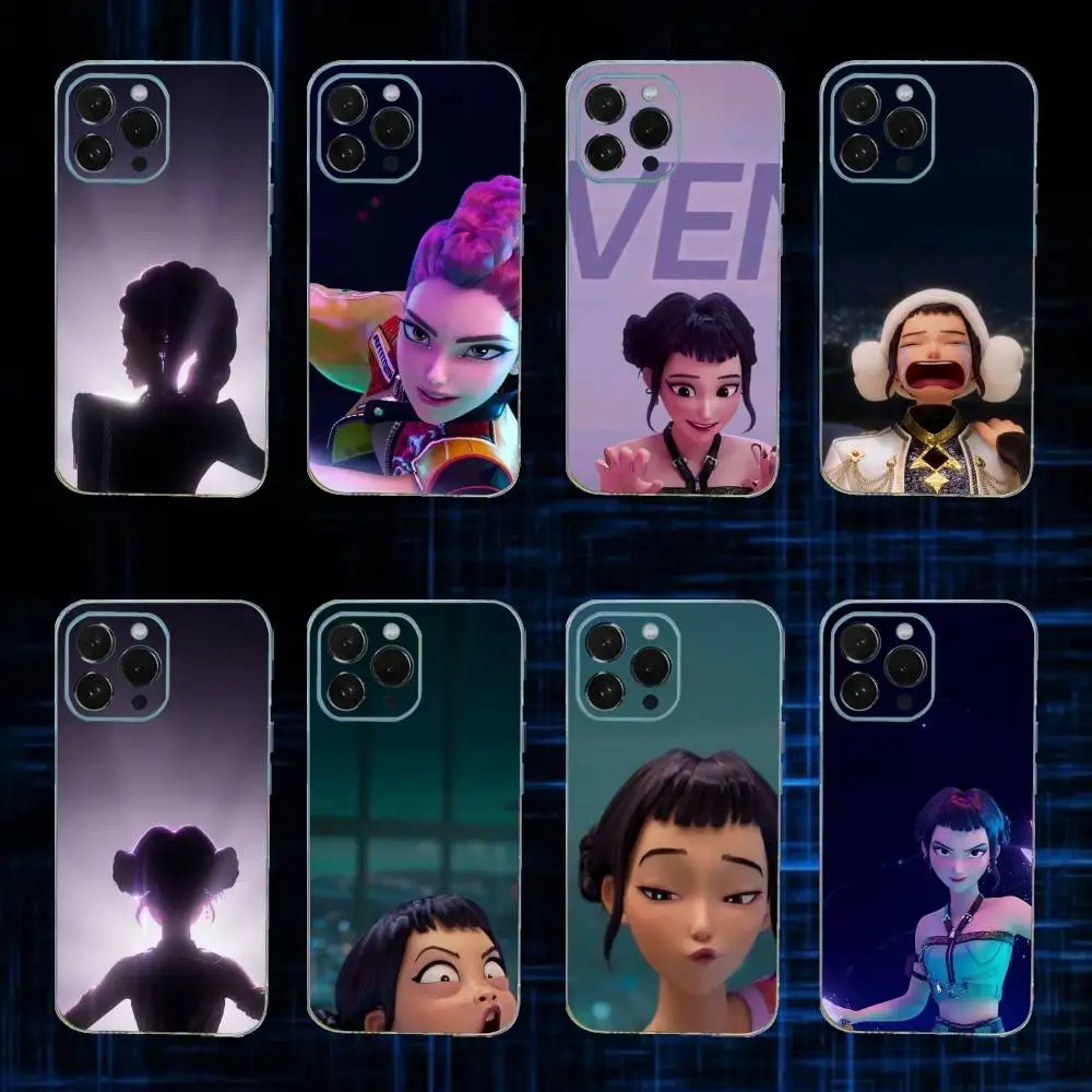 

KPop D-Demon H-Hunters Phone Case For iPhone17,16,15,14,13,12,11 Plus,Pro Max Soft Transparent Cover