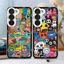 Cute Little Monster Phone Case For Samsung Galaxy S25 S20 S21 S22 S23 S24 FE Plus Ultra A54 A53 A55 A35 5G TPU Cover