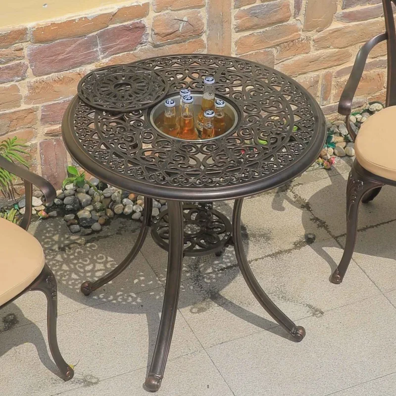 Cast aluminum tables and chairs outdoor wrought iron tables and chairs open-air garden barbecue balcony leisure