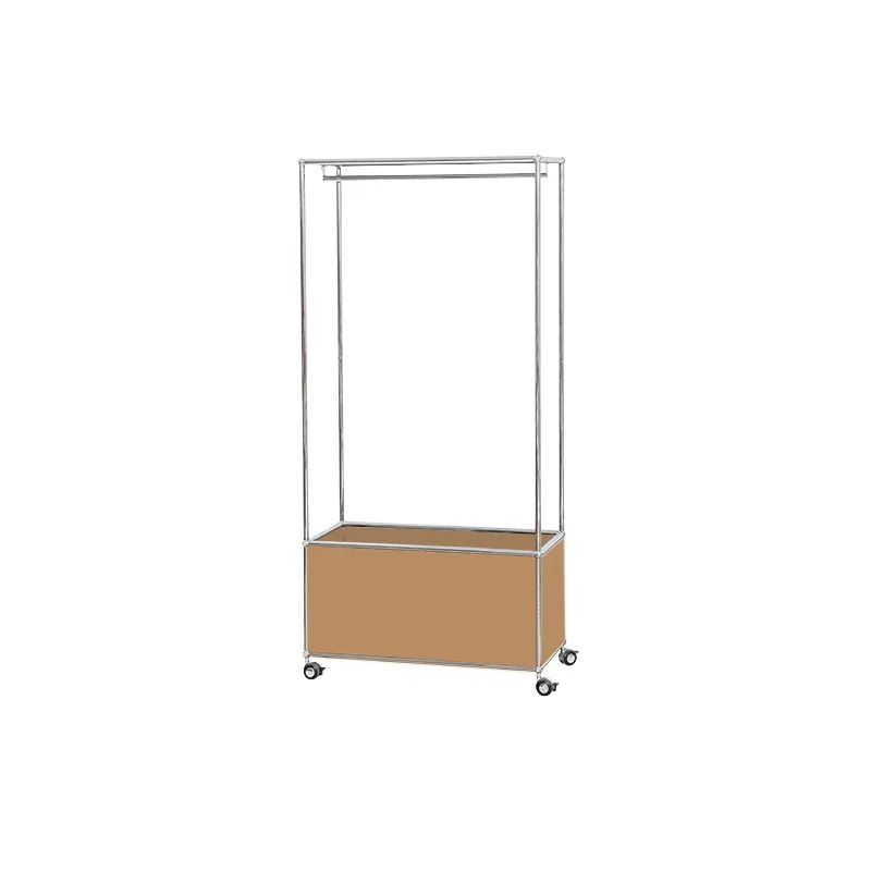 

Hanging hanger medieval entrance floor-to-ceiling storage coat rack bedroom removable stainless steel simple shoe and bag rack