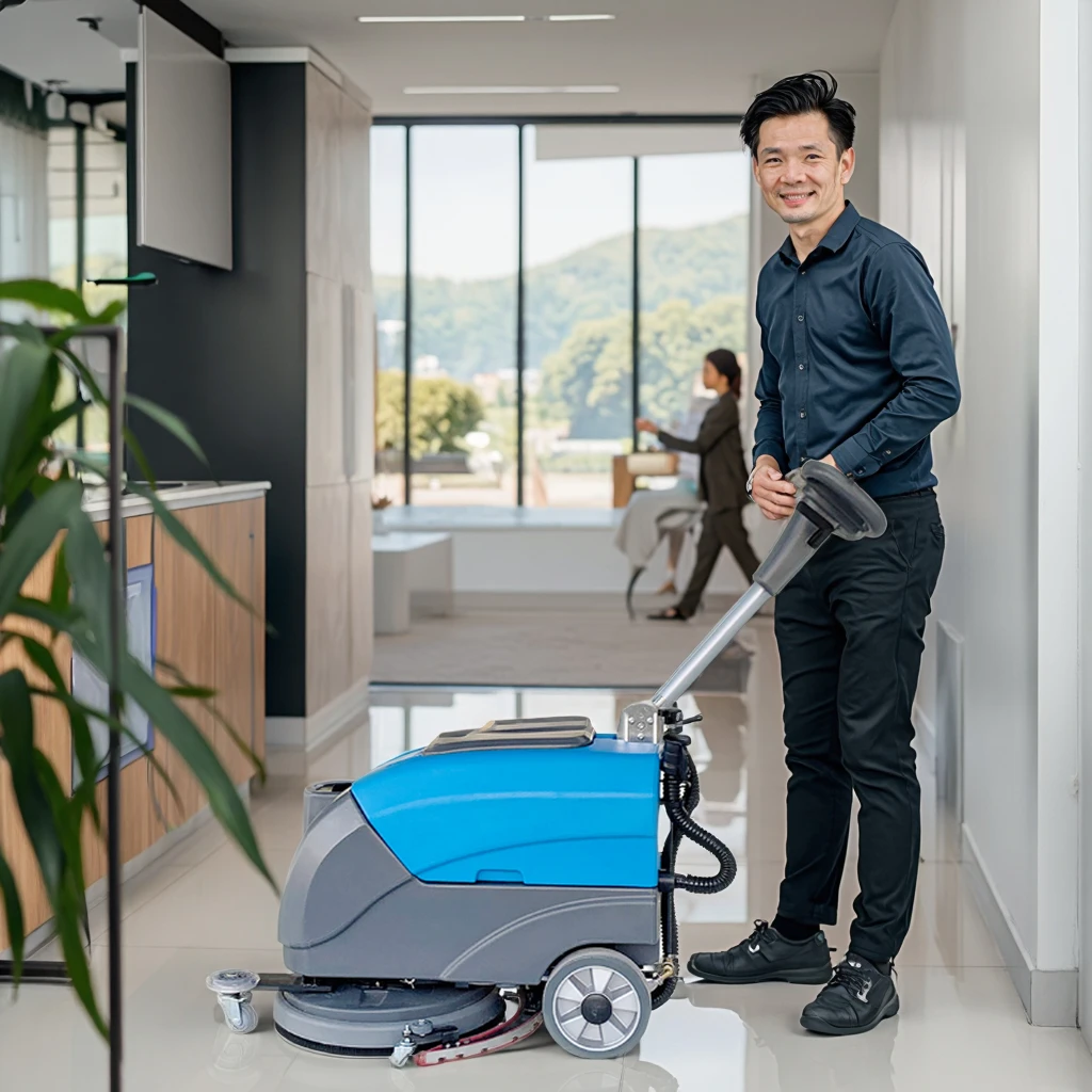 Maquinaria industrial, limpieza de suelo, depurador manual eléctrico, equipo de máquina de limpieza de pisos de alta resistencia a la venta