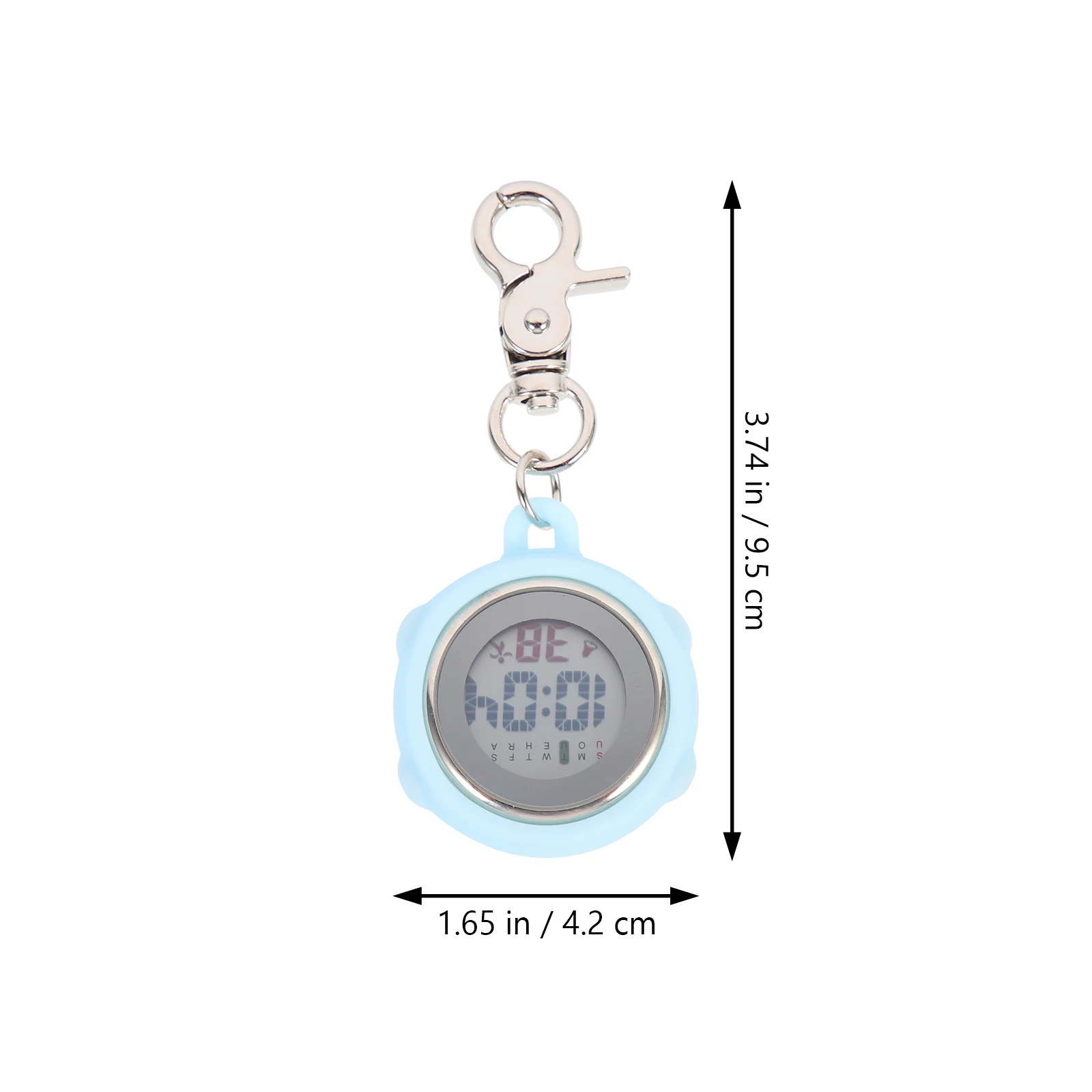 

2PCS Digital Stopwatch Hanging Pocket Watch Week Display Detachable Large Screen Silicone Band Multi Function Clip On