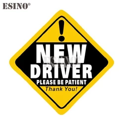 Car Styling Warning Please Be Patient New Driver Decorative Adhesive PVC Waterproof Sticker Whole Body Glass Vinyl Decal