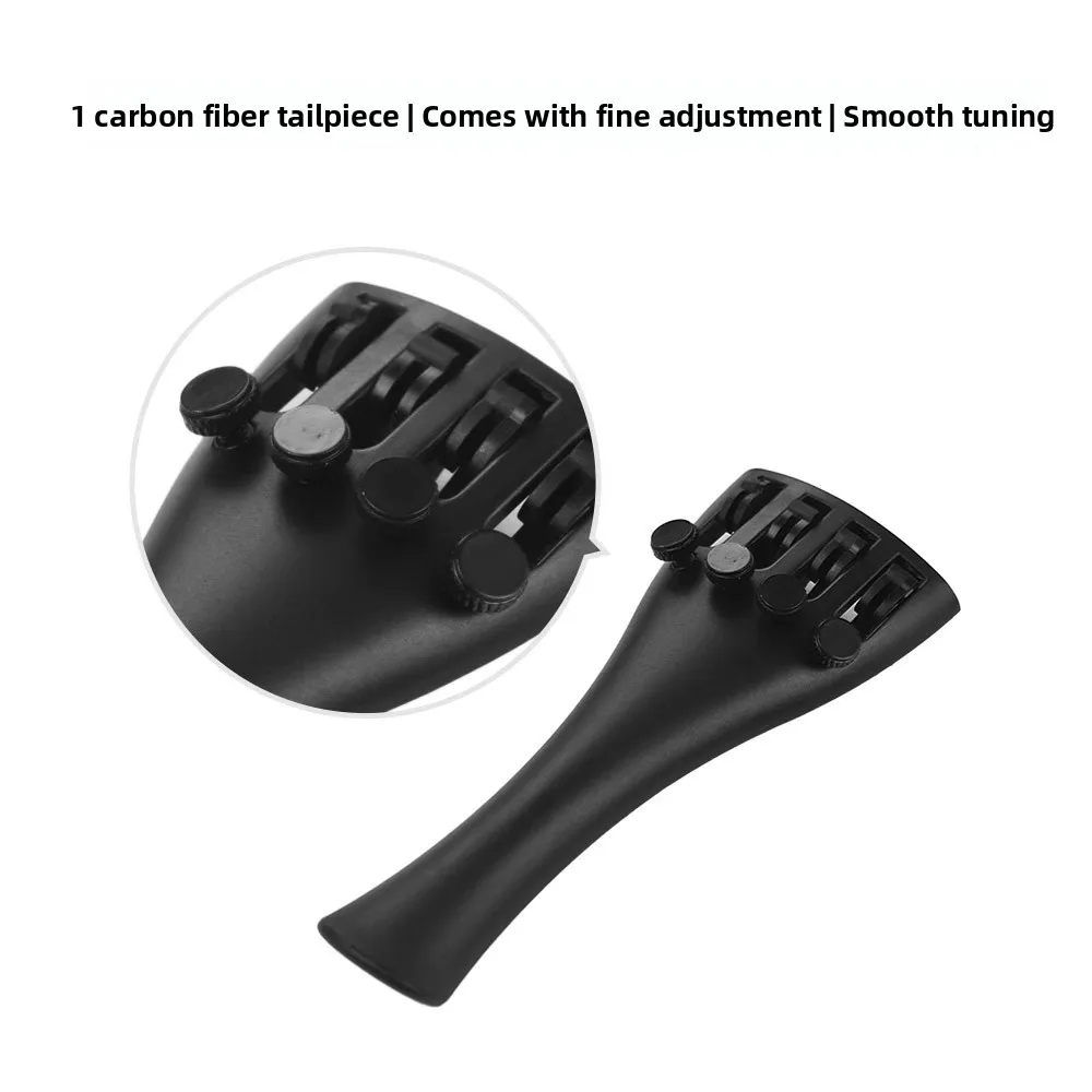 كمان من ألياف الكربون 4/4 لوحة سلسلة متكاملة من سبائك الألومنيوم مع ملحقات كمان ضبط دقيقة