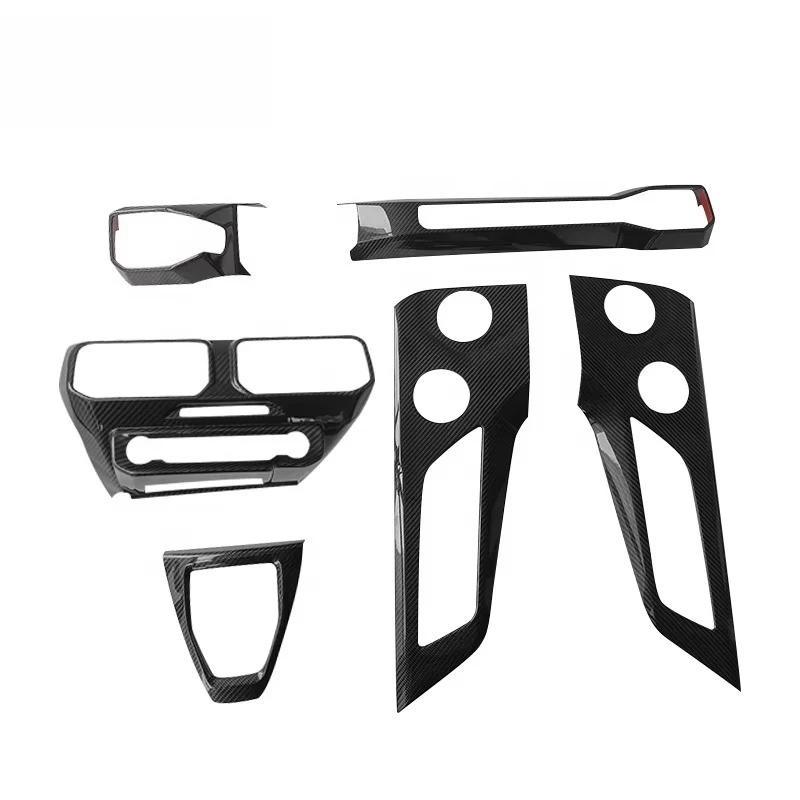 

6pcs Real Carbon Fiber Interior Trims Center Console Cover Air Vents Panel for Mustang 2024