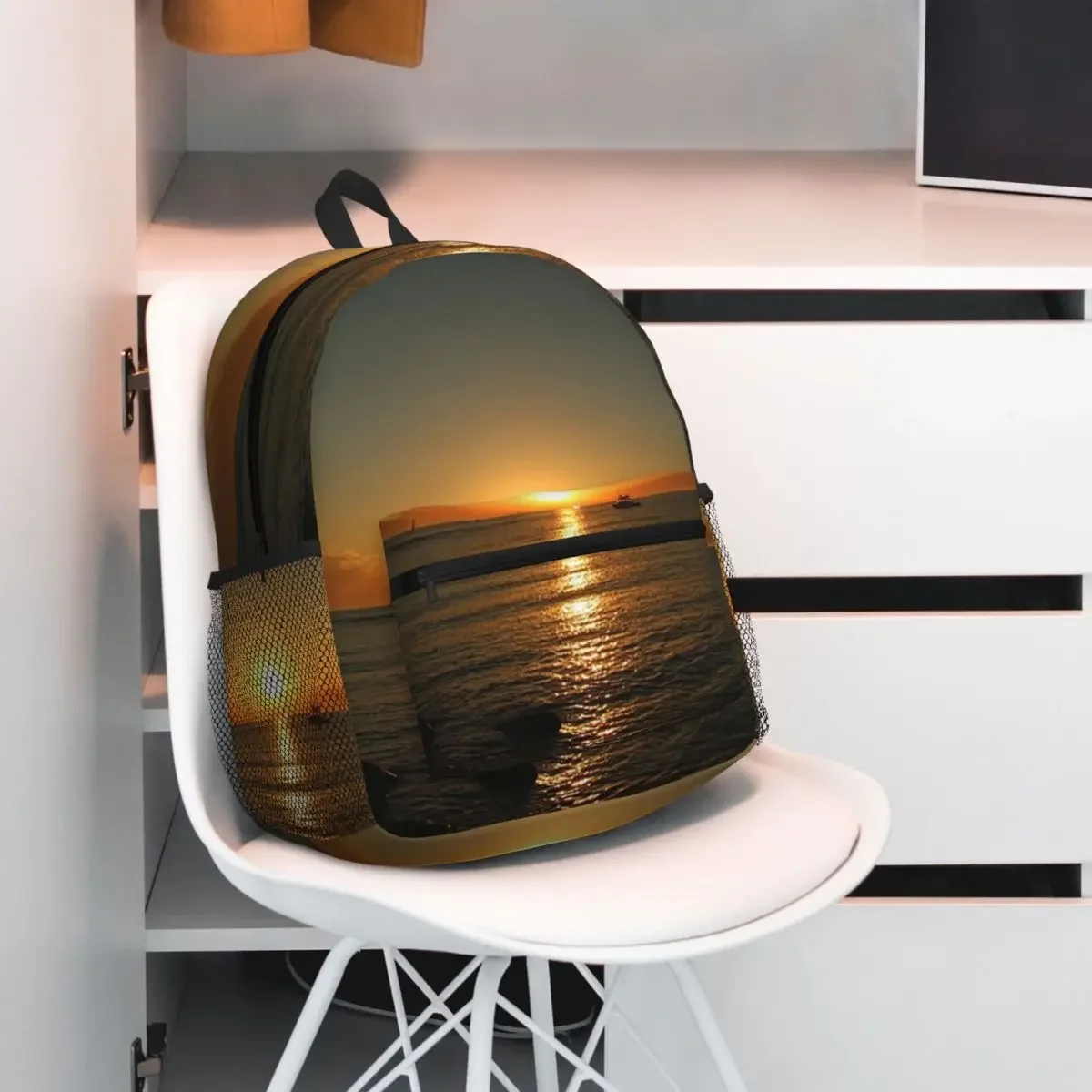 

Голландский рюкзак с закатом, рюкзак большой емкости для мальчиков и девочек, сумка для книг, школьная сумка, сумки на плечо для мужчин и женщин