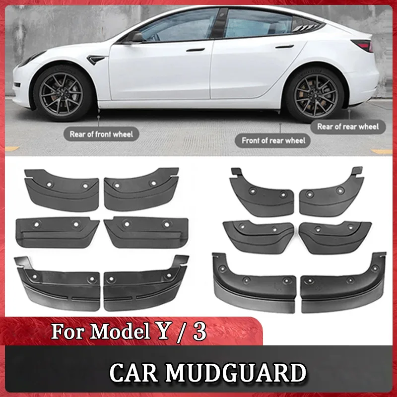 

Брызговики для задних колес Tesla Model 3, Y-образные аксессуары для Tesla Model 3, своды, Внешние детали, комплект для преобразования брызговиков