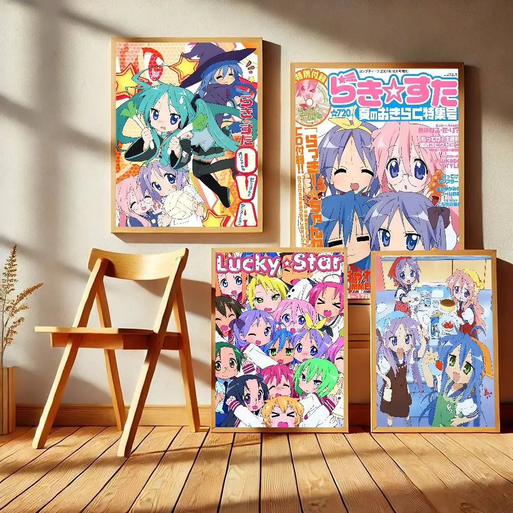L-Lucky S-Star ANIME  Vintage Posters Sticky Vintage Room Home Bar Cafe Decor Kawaii Room Decor