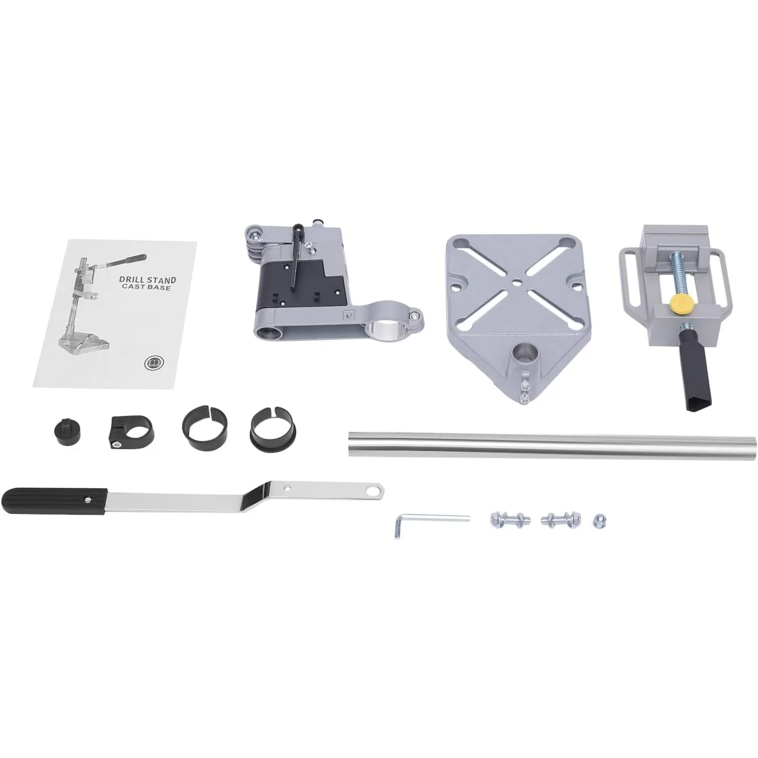 

Universal Benchtop Drill Press Stand - Aluminum Alloy Base with Adjustable Chuck for Hand Drills